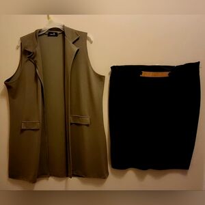 Elegant Black Skirt And Top